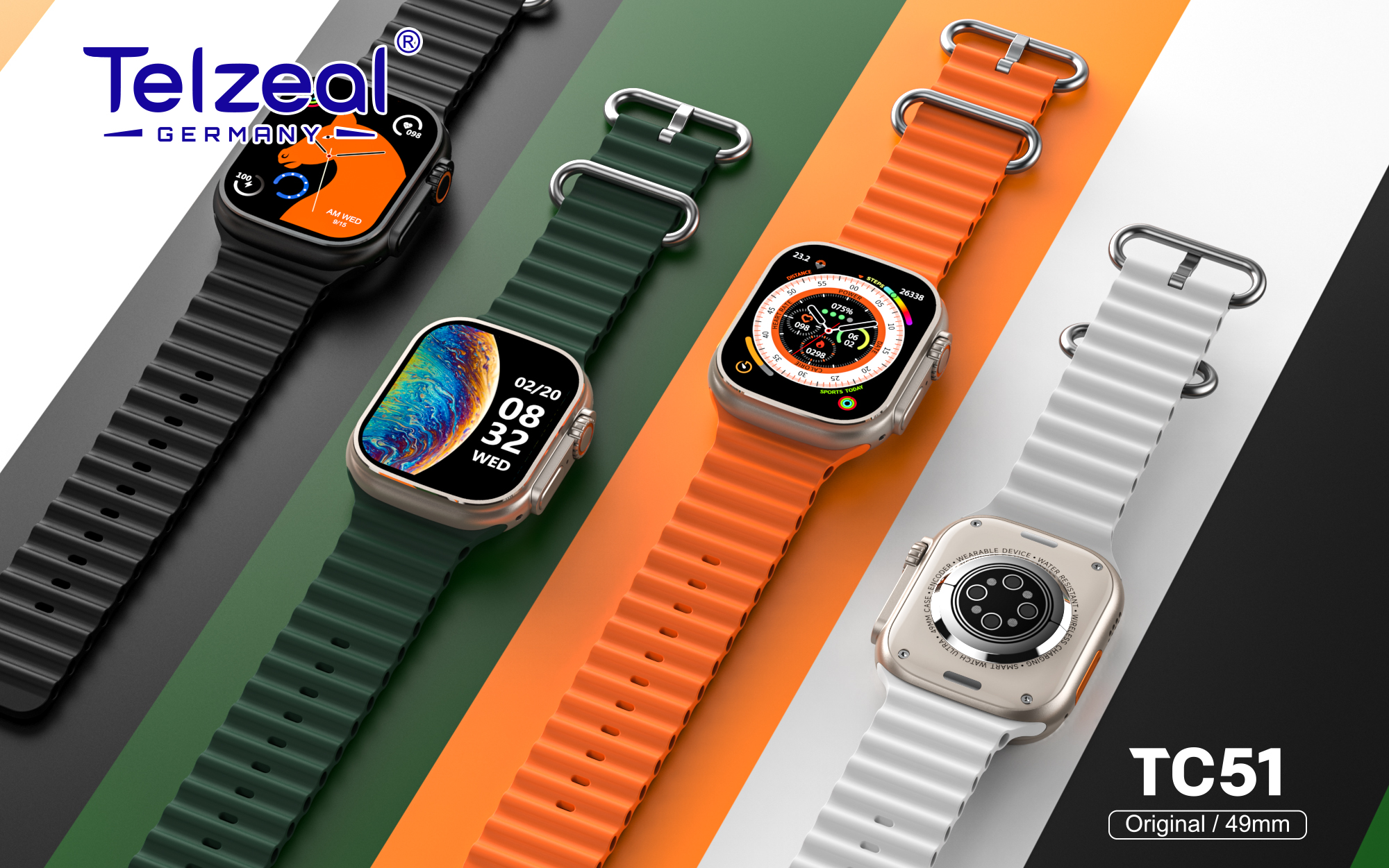 Telzeal TC51 Ultra Smart Watch : 2.2inch