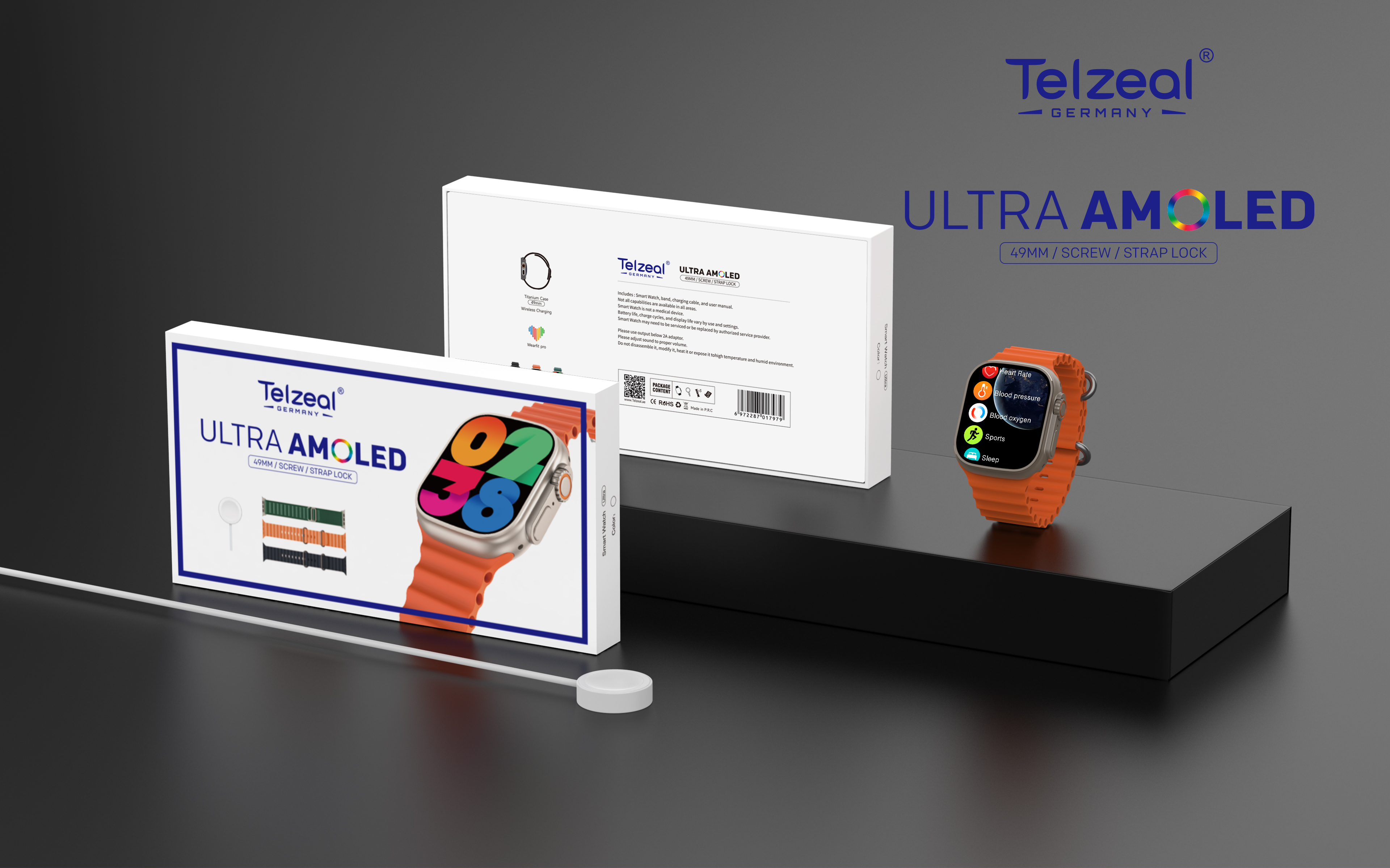 Telzeal  Ultra Amoled - 2.2 inches Ultra Amoled Display