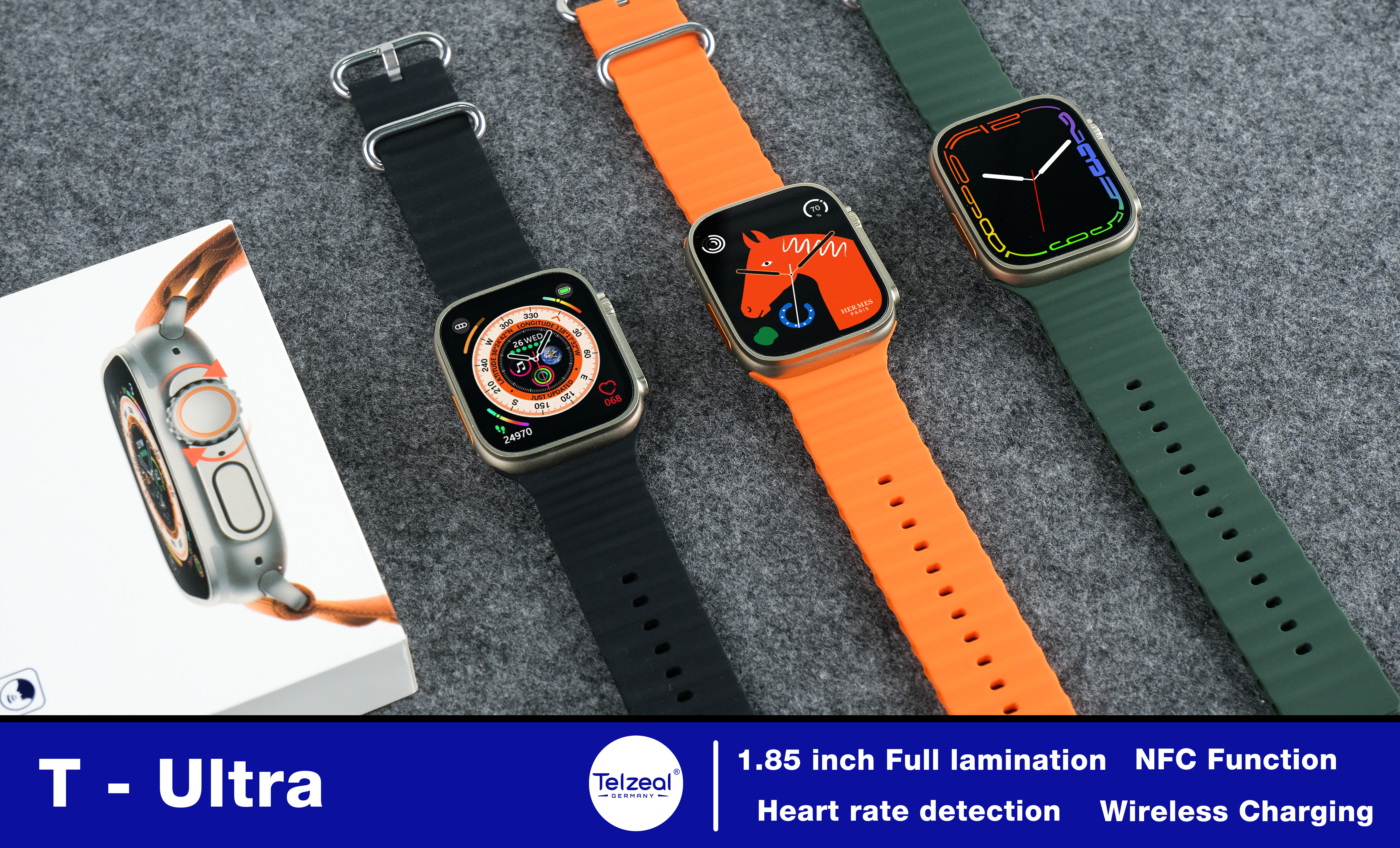 Telzeal T-Ultra Smart Watch - 1.85 inches Display 